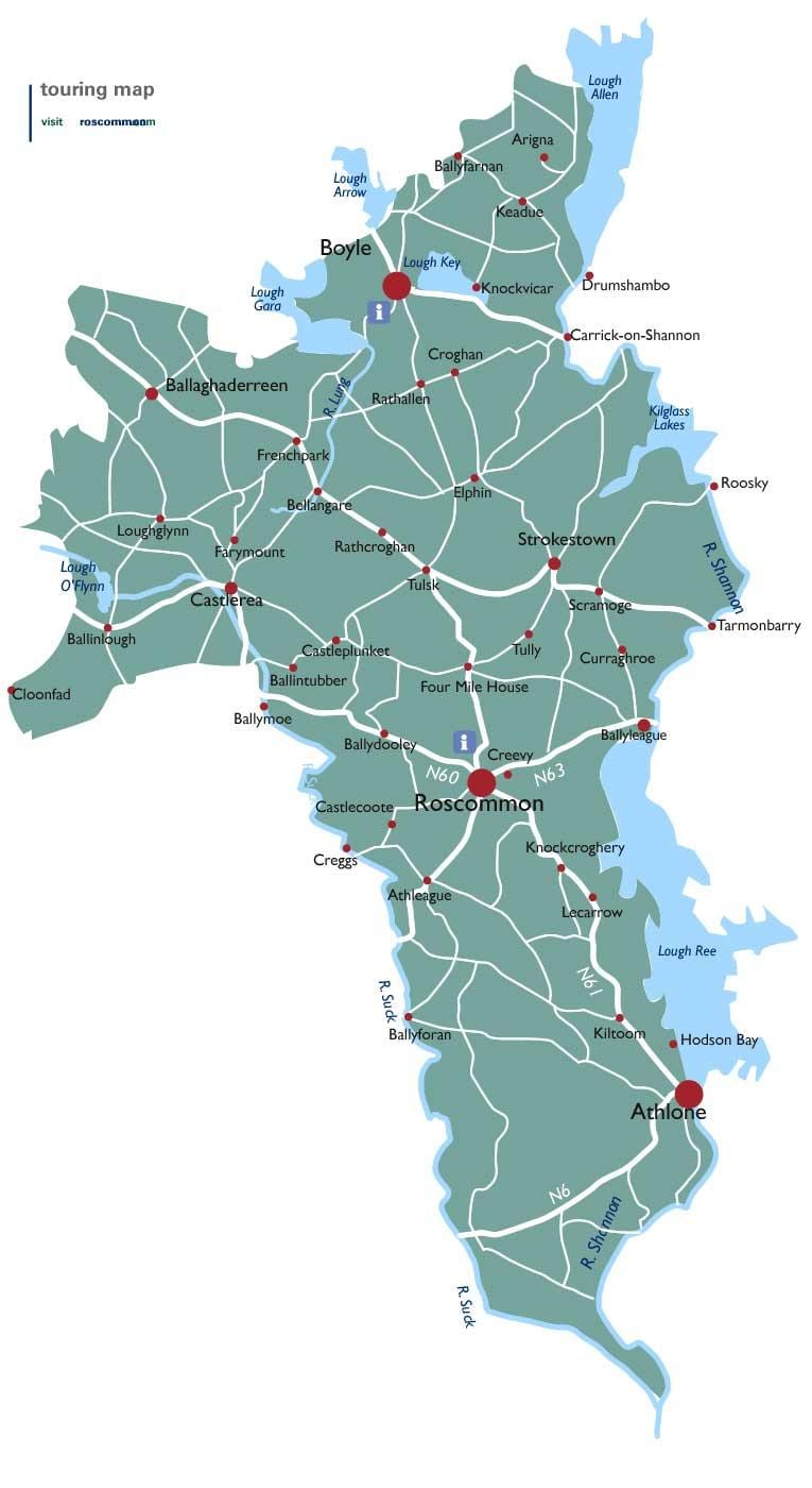 térkép megyei roscommon írország