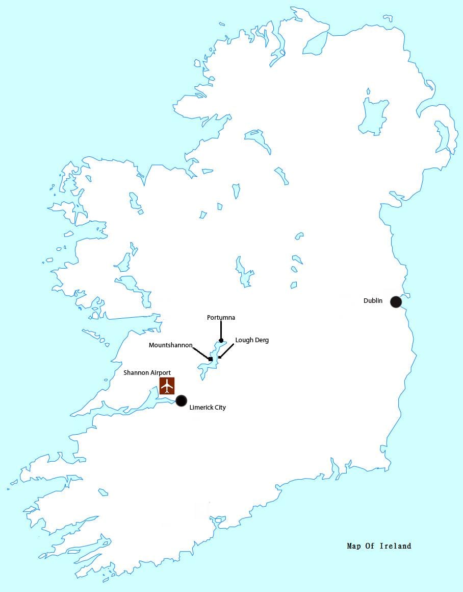 térkép shannon repülőtér-írország