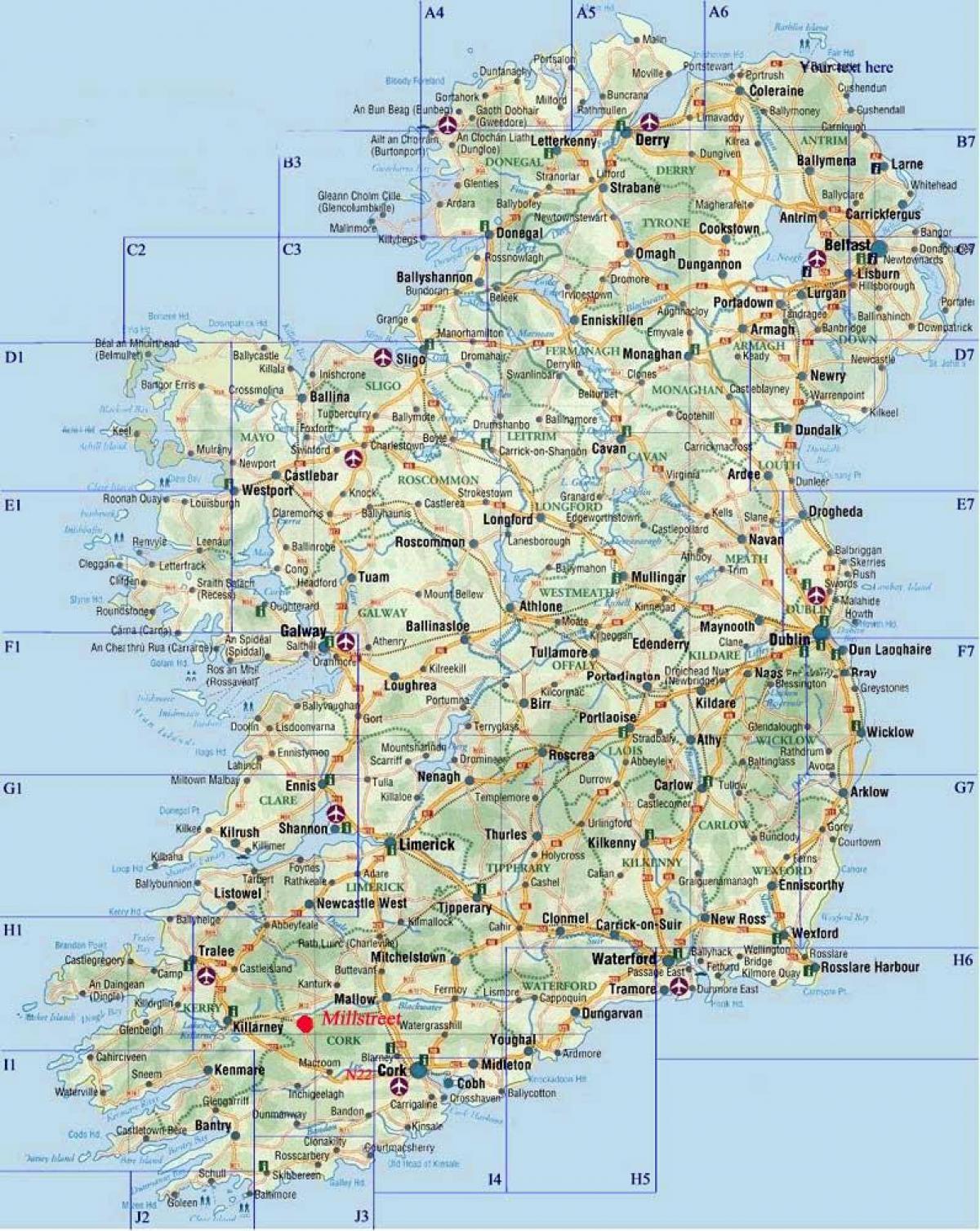 részletes térképe írország