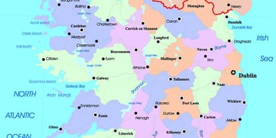 Politikai térkép írország, észak-írország