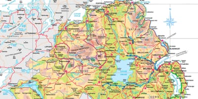 Észak-írország látnivalók térkép