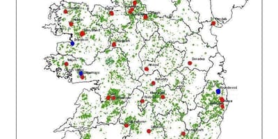 Írország térkép erdők