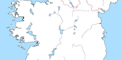 Térkép üres írország térkép a folyók