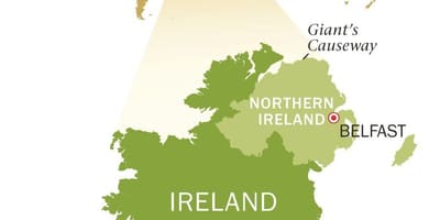 Térkép emerald isle-írország