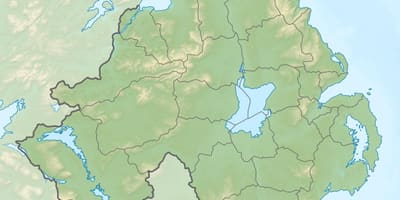 Térkép fizikai térkép észak-írország