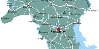 Térkép megyei roscommon írország