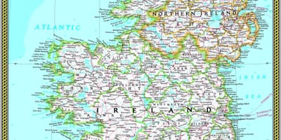 Térkép national geographic írország térkép