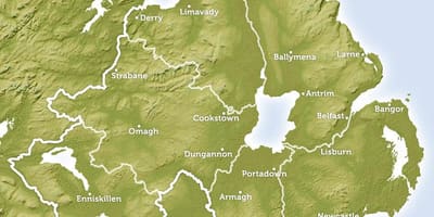 Térkép regionális térkép észak-írország
