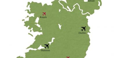Nemzetközi repülőterek írország térkép