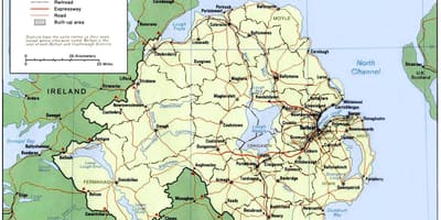Észak-írország térkép városok
