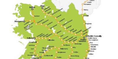 A vasúti utazás írország térkép